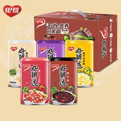 银鹭八宝粥多口味五谷杂粮营养速食粥即食冲泡方便组合整箱装图1