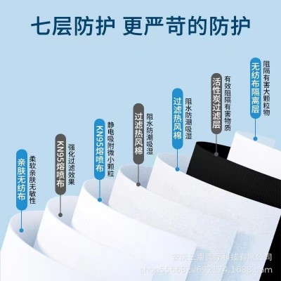 KN95活性炭防尘口罩劳保头戴式呼吸阀甲醛打磨化工防工业 粉尘口罩图4
