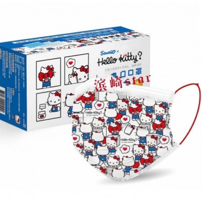 hello Kitty口罩苹果旅行蝴蝶结打电话经典可爱元素日本卡通mask图3