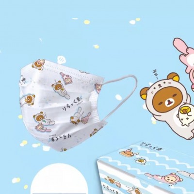 Rilakkuma轻松熊口罩成人学生可爱三层卡通动漫松弛小熊mask图4