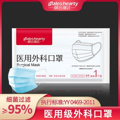颐合瑞达医用外科口罩 一次性使用医用口罩 10只装自封口三层防护图2