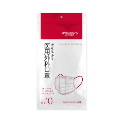 颐合瑞达医用外科口罩 一次性使用医用口罩 10只装自封口三层防护图4