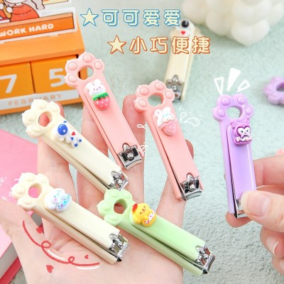 可爱卡通少女心指甲剪迷你单个折叠便携家用韩版ins高颜值美甲刀图3