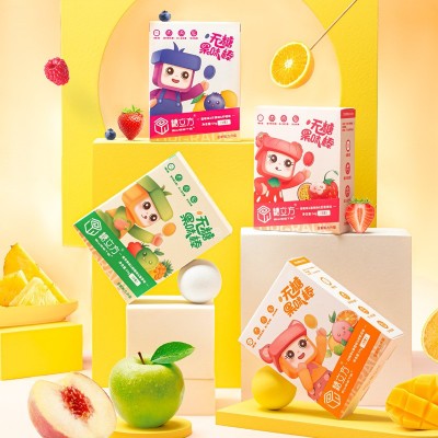糖立方水果味维生素C棒棒糖儿童零食糖果批发0糖0脂无糖棒棒糖54g图3