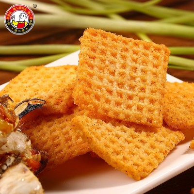 傻二哥香辣小龙虾蟹黄藤椒火锅味网红锅巴散装零食小包装批发代发图2