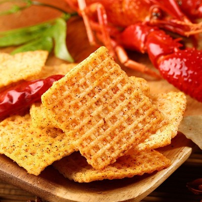 傻二哥香辣小龙虾蟹黄藤椒火锅味网红锅巴散装零食小包装批发代发图3