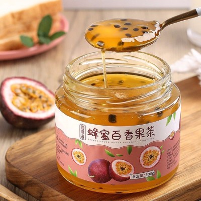 佰味葫芦蜂蜜柚子果饮柠檬茶百香果水果茶泡水冲饮果酱代发批发图3