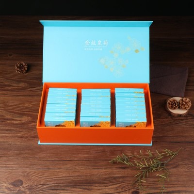 产地货源菊花茶一朵一杯 金丝皇菊礼盒装24朵 独立小包袋装黄菊花图3