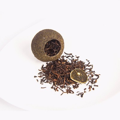 岭南茶厂新会天马生晒小青柑普洱茶陈香大红柑柠檬红茶加工生产图4