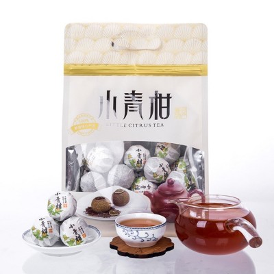 岭南茶厂新会天马生晒小青柑普洱茶陈香大红柑柠檬红茶加工生产图2