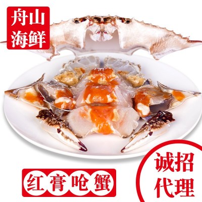 舟山红膏咸蟹腌制宁波醉蟹生腌呛蟹梭子蟹块海鲜即食一件代发批发图2