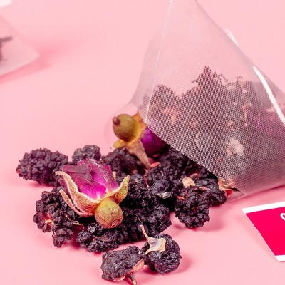 品华天宝桑葚黑枸杞玫瑰茶200g大分量三角包茶包养生茶代用茶图3