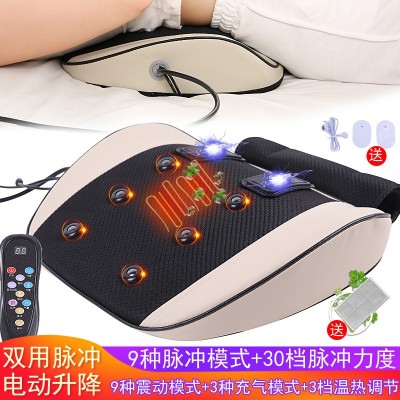 曲度腰椎按摩仪器腰部按摩器震动加热气动拉伸腰间盘全身背部靠垫