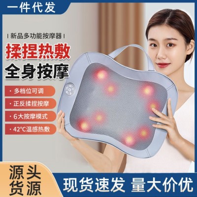 外贸工厂按摩枕颈椎多功能车载靠垫家用按摩仪肩颈揉捏按摩器批发