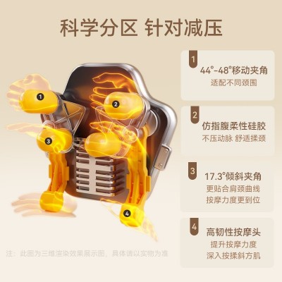 肩颈椎按摩器披肩按摩仪揉捏肩膀充电款斜方肌腿腰电动揉捏器图3