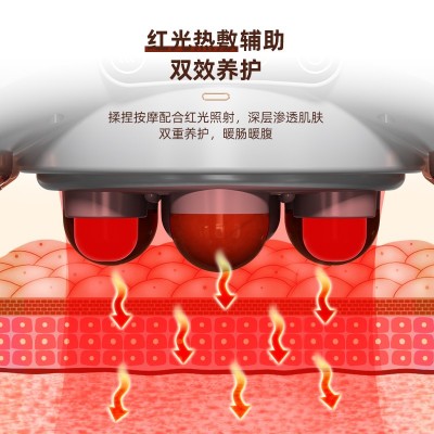 天然砭石揉腹仪揉肚子神器恒温热灸艾灸揉捏小腹自动腹部按摩仪图5