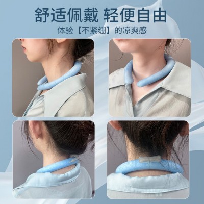 夏季挂脖冰凉圈解暑神器办公室户外运动物理降温防暑颈圈冰感项圈图4