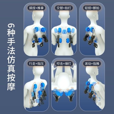 按摩椅工厂出口跨境家用多功能SL导轨AI智能语音按摩椅老人沙发椅图3