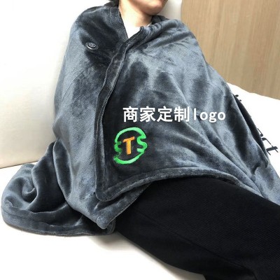 冬季跨境现货家用发热毛毯智能电热披毯暖身保暖护体褥子电热毯图2