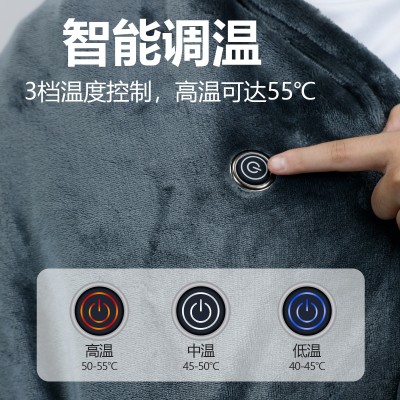 冬季跨境现货家用发热毛毯智能电热披毯暖身保暖护体褥子电热毯图3