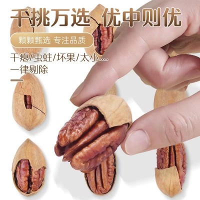 厂家直销新货奶香大颗粒碧根果袋装包装净含量长寿果坚果杭州炒货图2
