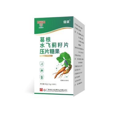 白云山盈康葛根水飞蓟籽片压片糖果60粒 厂家直销图3