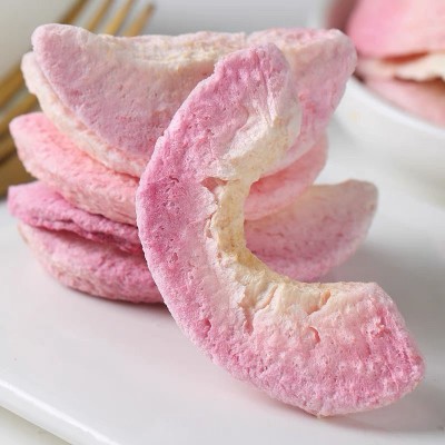 厂家直销冻干水蜜桃FD水蜜桃批发酥脆白桃干水果干现货冰淇淋粉图4