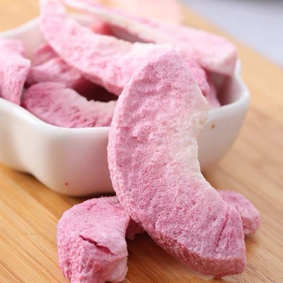 厂家直销冻干水蜜桃FD水蜜桃批发酥脆白桃干水果干现货冰淇淋粉图5