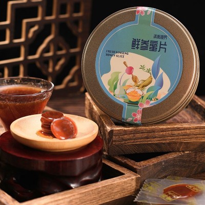鲜参蜜片东北特产鲜人参蜜片盒装泡水煲汤厂家批发量大从优人参片图2