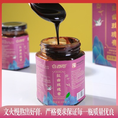 中华老字号百花200克红曲玫瑰膏古法熬制滋补膏图2