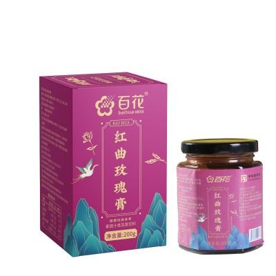 中华老字号百花200克红曲玫瑰膏古法熬制滋补膏图5