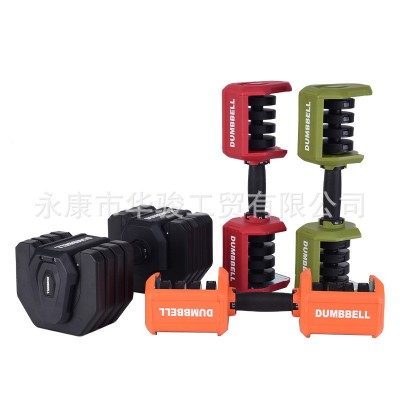新品25公斤55磅可调节哑铃套装家用健身器材图5