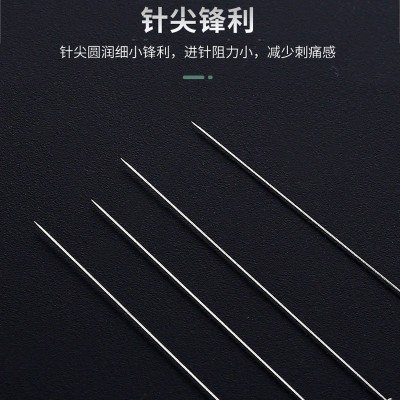 张仲景钢平柄一次性针灸针100支平柄针家用医中医毫针