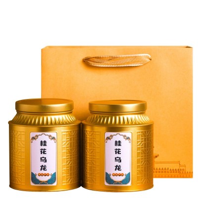 2023桂花乌龙茶铁观音浓香型窨制桂花茶高山茶叶罐装送礼盒装500g图5