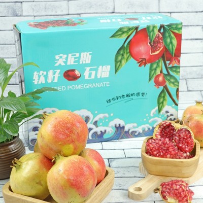 产地货源四川会理突尼斯软籽石榴5斤礼盒新鲜甜石榴水果批发代发图4