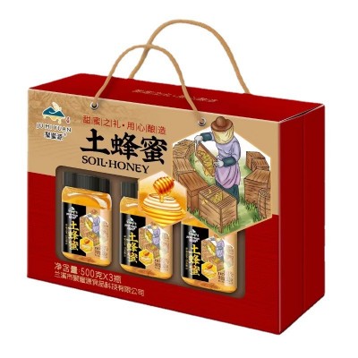 土蜂蜜礼盒500克x3瓶/盒农家过节拜年送礼伴手礼结婚送蜂蜜图5