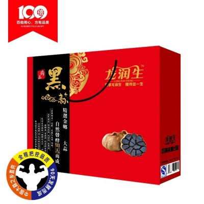 龙润生多瓣黑蒜250g礼盒黑大蒜山东特产年货批发价2盒送手提图2