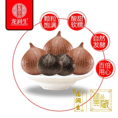 独头黑蒜米罐装180g批发网红黑蒜头食品金乡黑大蒜山东特产图2