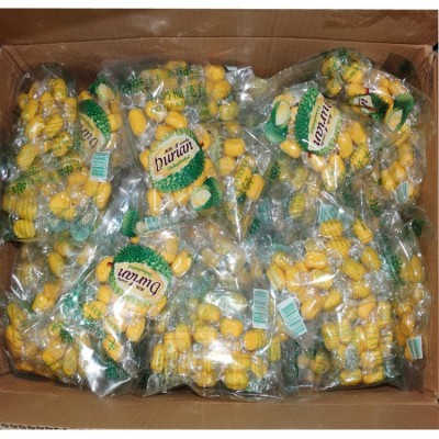 大量批发泰国风味休闲零食食品散装牛奶榴莲糖120g