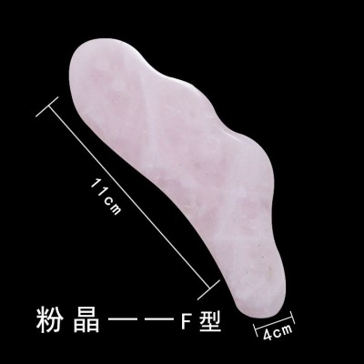 厂家批发天然粉晶玉石刮痧板拨筋棒全身按摩玉石按摩棒刮痧美容器图4