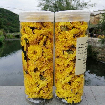 婺源皇菊一朵一杯大朵黄菊花茶罐装金丝皇菊散装新花晓起皇菊花图3