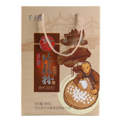 千子莲手削纯藕粉800g礼盒装藕淀粉食品早餐代餐粉手工削片工厂店图4