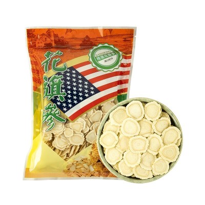 美国花旗参片西洋参圆片进口多规格软整枝切片花旗参含片500克/袋图5