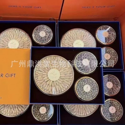 黄色三拼礼盒传统滋补品花旗参石斛鹿茸精美礼品伴手礼现货批发图4