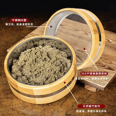 隔灸宝隔姜灸工具大号带盖竹制督脉灸艾灸盒家用艾绒肚脐艾灸器具图4