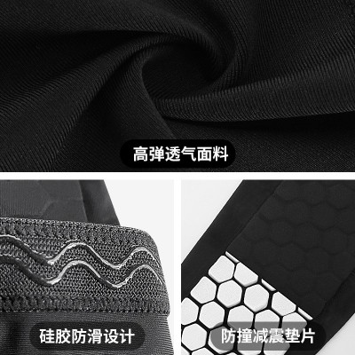 厂家户外运动足球蜂窝防撞EVA篮球腿袜莱卡透气护小腿套批发图4