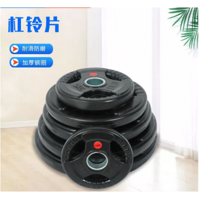 健身房大孔橡胶杠铃片哑铃片 健身器材 博昇体育图2