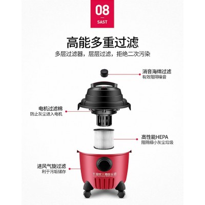 大吸力干湿吹三用家用商用地毯大功率手持桶式吸尘器图2