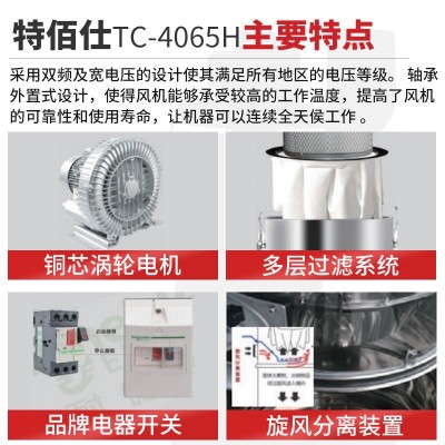特佰仕4065H大吸力4000W功率工业用吸尘器工厂车间吸粉尘开荒用图2