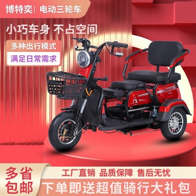 新款国标电动三轮车家用接送孩子成人迷你小型老年助力电动代步车